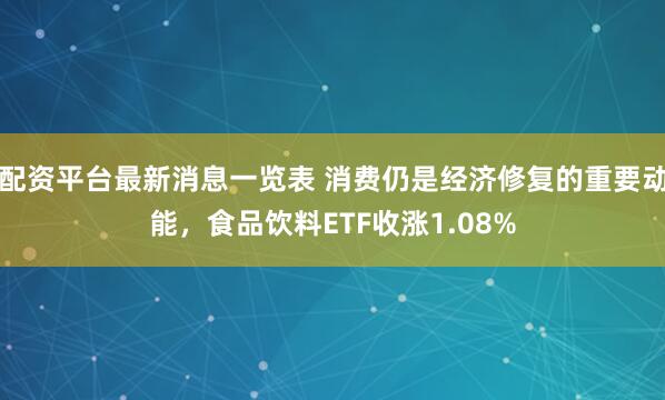 配资平台最新消息一览表 消费仍是经济修复的重要动能，食品饮料ETF收涨1.08%